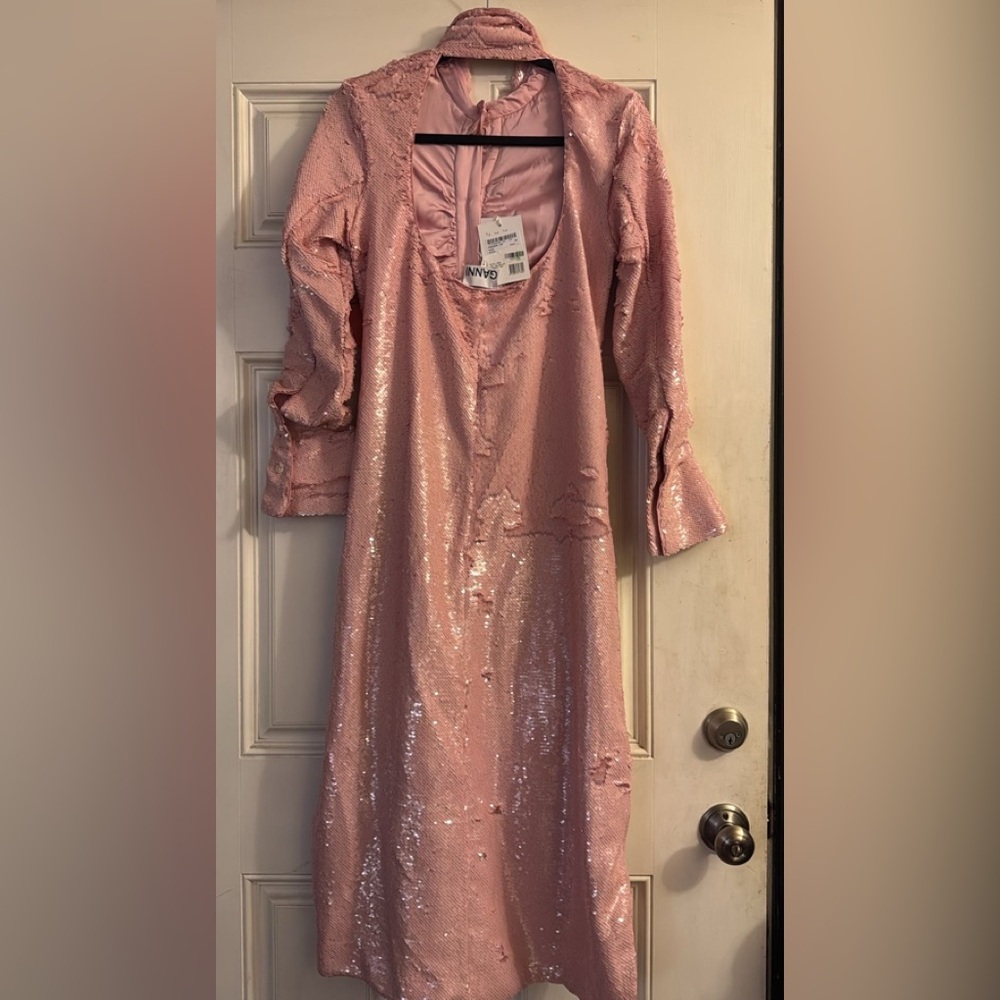 Ganni pink dress